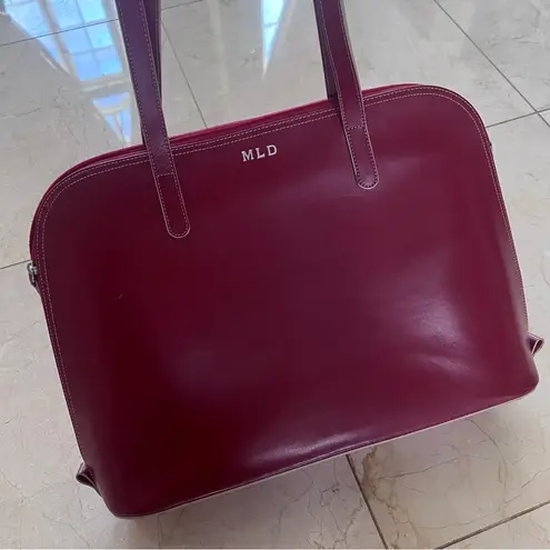 JACK George’s Like New Red Monogrammed Tote bag MLD