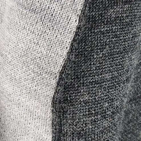 Ellen Tracy Hooded Cardigan Merino Wool Blend Sweater Toggle Charcoal Grey Sz M