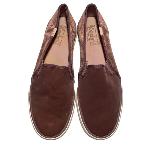 Keds ‎ Suede Slip On Sneakers Casual Comfort Walking Shoes Mauve Size 8