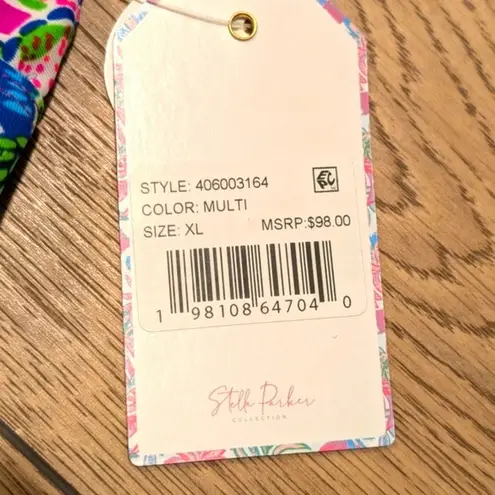 🆕 Stella Parker XL Tropical Print Skirted Bikini Swim Suit Swimsuit Skirt NWT Pink