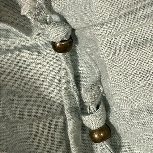 Love Tree  Women's Green Linen Cuffed Shorts Size M Casual Relaxed Fit