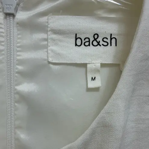 Ba&sh Jess Dress Asymmetrical Draped Ecru White Size M