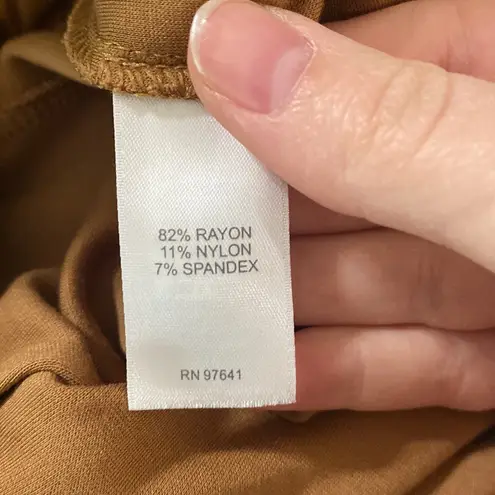 J Jill Wearever Collection jersey side paneled slim leg pants in cedar size S Brown