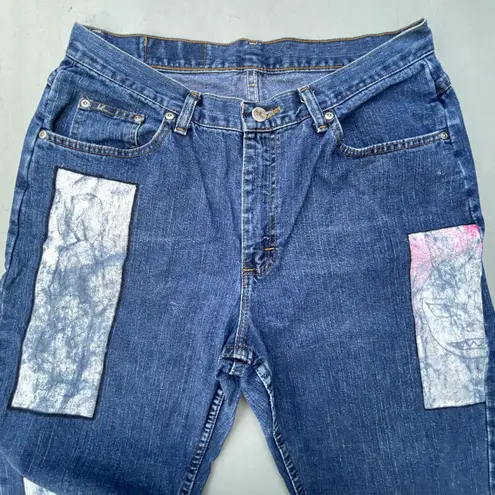 Blue Denim Custom Red Riot Jeans Size 30
