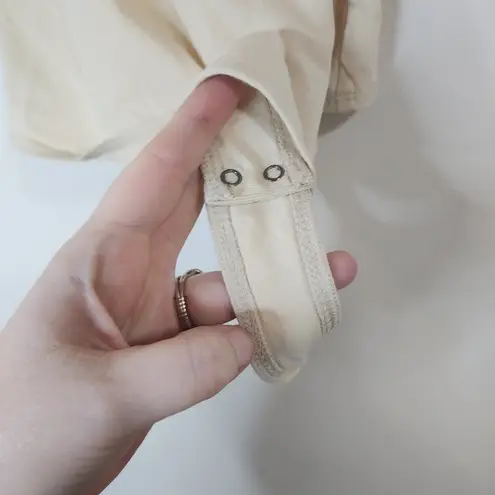 n:philanthropy NWT Cream Snap Close Women Small Stretchy Bodysuit Neutral