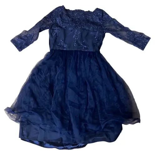 Chi Chi London Navy Formal Dress