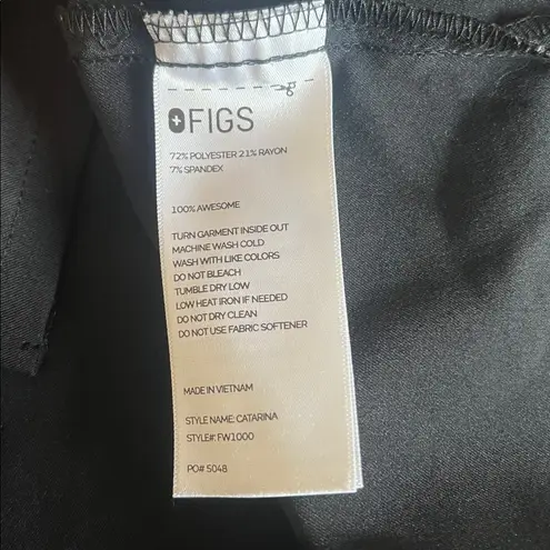 FIGS  Catarina One Pocket Scrub Top Black Size XL