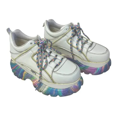 DOLLSKILL BUFFALO LONDON Rainbow Chunky Platform Sneakers Rave Festival Size 36