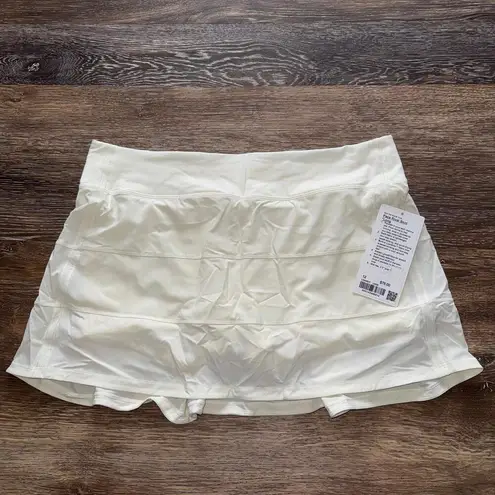 Lululemon  Pace Rival Skirt Mid-Rise Long Lemon Sorbet Size 12 NWT