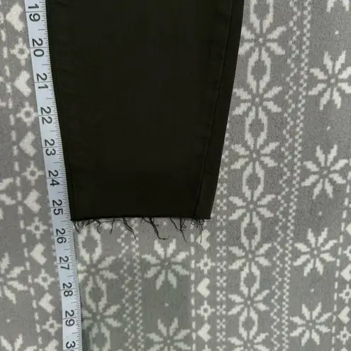 L'Agence Margot High Rise Skinny In Army Green Raw Hem Size 25