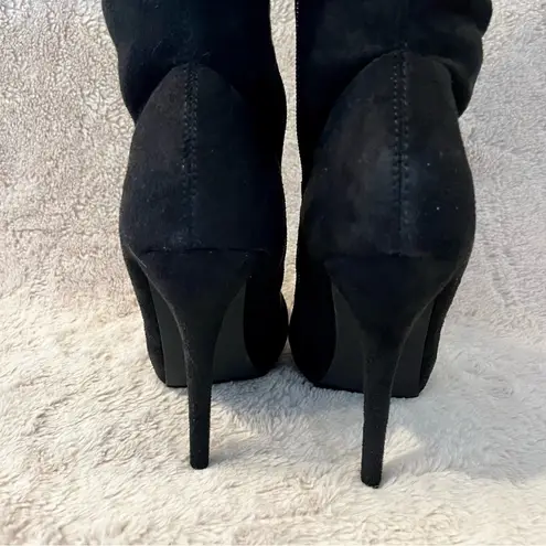 Liliana NWT Black Faux Suede Over The Knee Boots 7