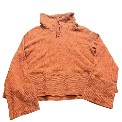 Lululemon Retreat Yourself Pullover High Neck Bell Sleeve Body Skimming Size M/L Orange Size M