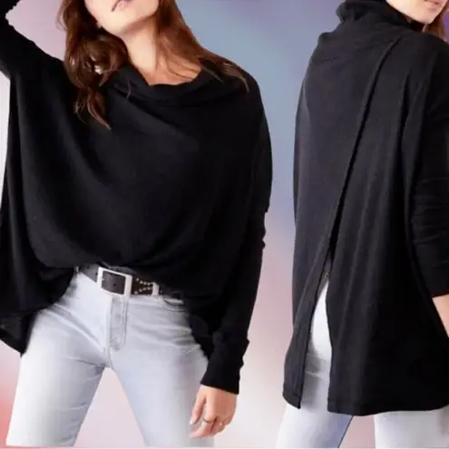 Free People NWOT  Juicy black open back top size S