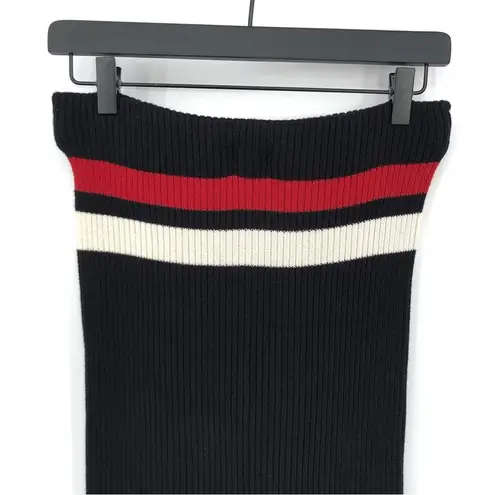 OSKLEN Striped Knit Skirt Black Red White Yellow M Size M