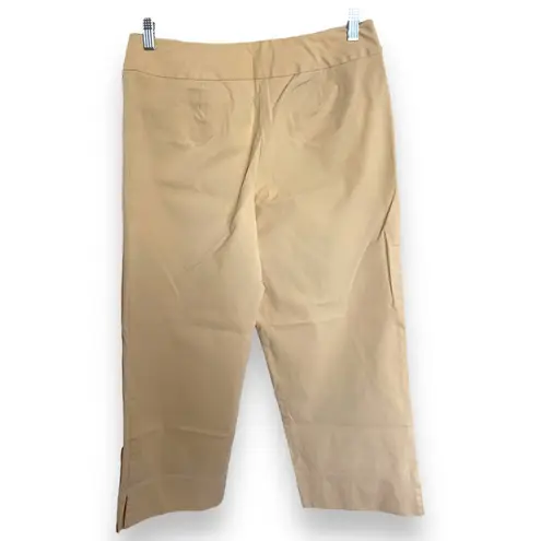 J. Jill Womens Pants Sz 8 Crop Capri Stretch Light Yellow Tan Cream Beige