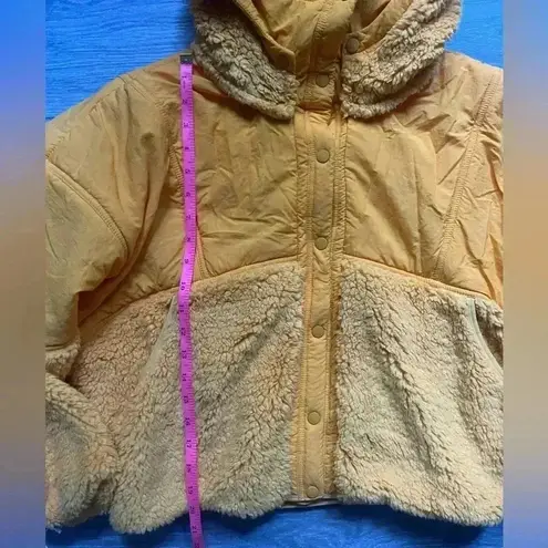 NEW Free People FP Movement Adventure Awaits Gold Coat Removable Hood Size S