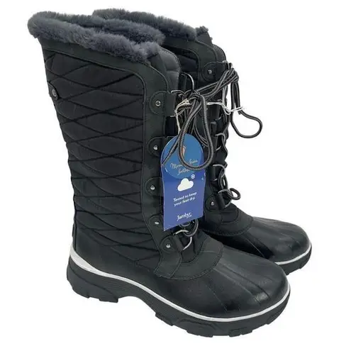 Jbu JAMBU & CO Lorina Boots Size 10 Faux Fur Black Waterproof Memory Foam NWT