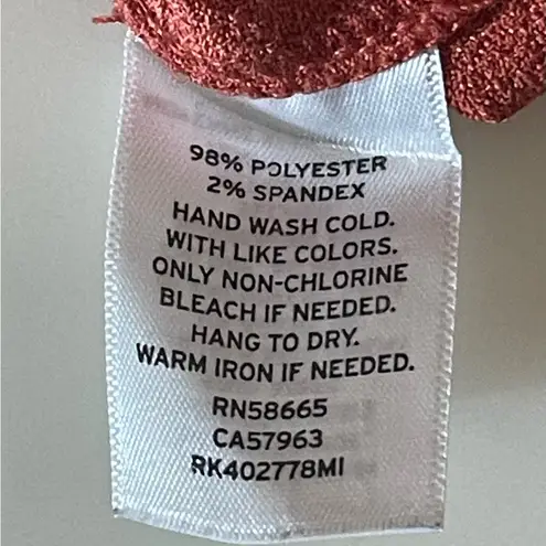 Free Press Rust Tie Waist Tapered Pants Size L Textured Crepe