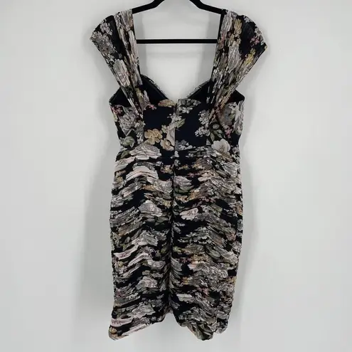 Lavish Lice NWT Lavish Alice Women's Bardot Floral Off The Shoulder Mini Dress Black Size 8