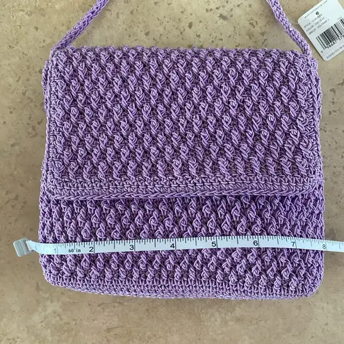 Liz Claiborne  Lilac Crochet Crossbody Purse