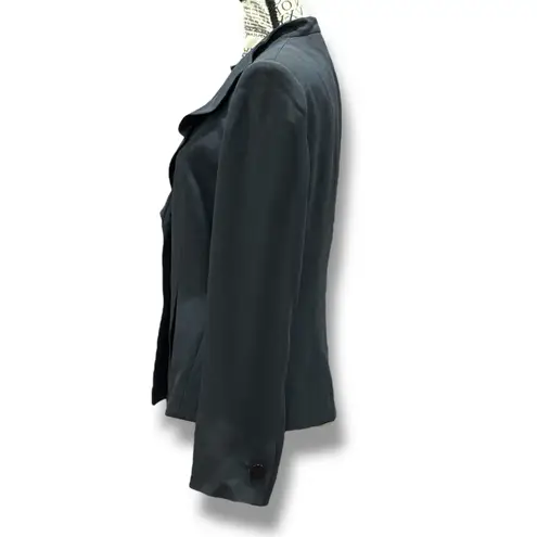 Armani Collezioni Italy Size 8 Ruffle Collar Blazer Jacket - Capsule Neutral