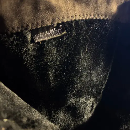 Midnight Velvet Brown Suede Beaded Heeled Boots 9W Size 9