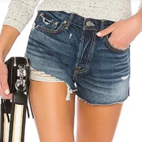 GRLFRND Denim Cindy High Rise Cut Off in Babylon size 28 Distressed $148…
