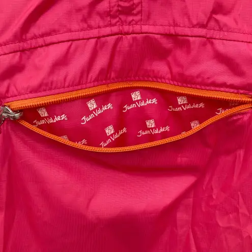 Juan Valdez Colombia Pink Orange Hooded Windbreaker M Size M