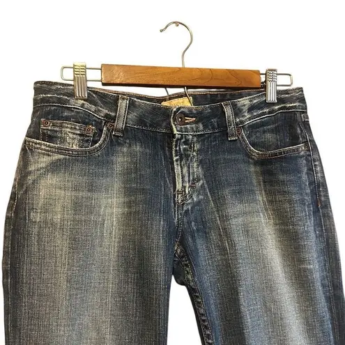 BKE Bootcut Jeans Women's Embroidered Pockets Denim Blue Wash