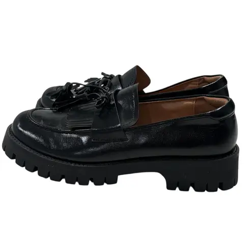 SOPENDS Black Women's Tassel Platform Loafer Loafers Size 10.5