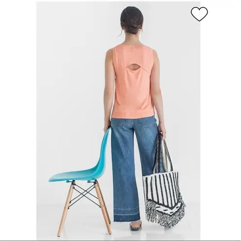 Lilla P back cutout tank top Pima cotton Orange Size M