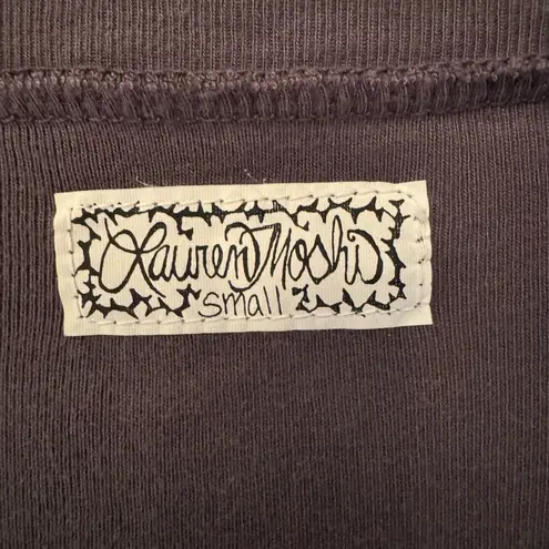 Lauren Moshi Peace Love Harmony Women’s Charcoal Grey Longsleeve Size Small