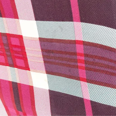 Equipment 100% Silk Plaid Lightweight Long Sleeves Button Up Blouse, Size Small - Image 5