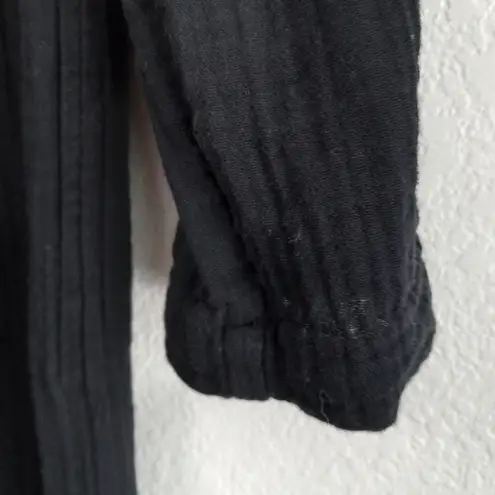 Lacausa XS Sustainable Organic Cotton Boho Pocketed Jumpsuit in Black