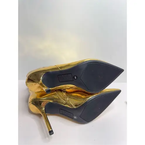 INC International Concepts Boots Size 7 Gold Pointed Toe Stiletto Heels