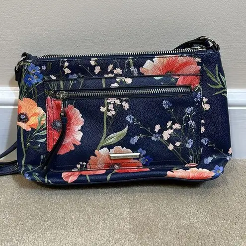 Dana Buchman  Crossbody Blue Floral Purse Bag