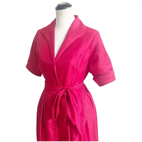 Alfani Retro Style Women’s Cocktail Party Dress Size 10 Shimmer Red Tie Waist