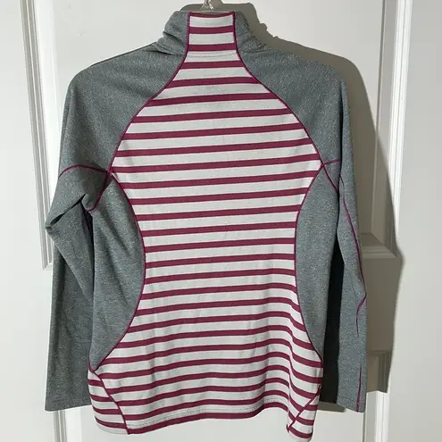 Patagonia  Capilene 3 Purple Stripe Quarter Zip Pullover Small