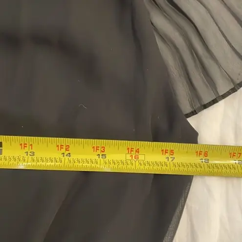 IMAN Black Pleated Color Block Maxi Dress Size Medium Lined