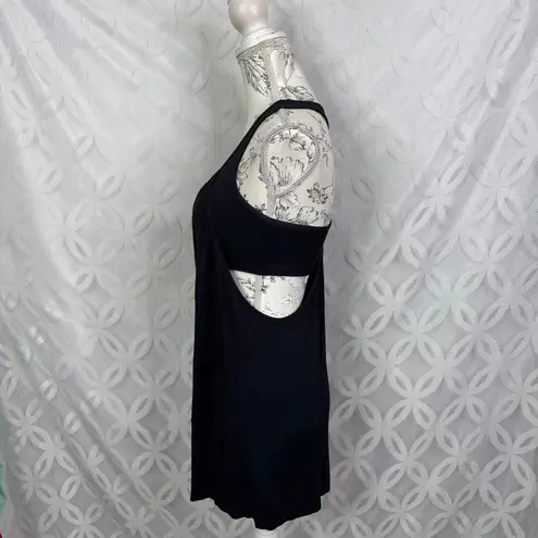 NUX 2 in 1 Tank Top shelf Sports Bra Black Size M Size M