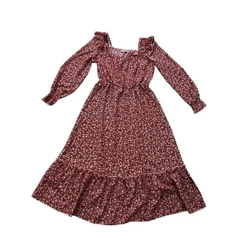 ANNA KASI California Red Floral Dress size M Pink Size M