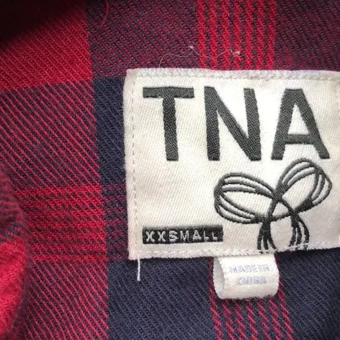 TNA Plaid Flannel Shirt Size XXS