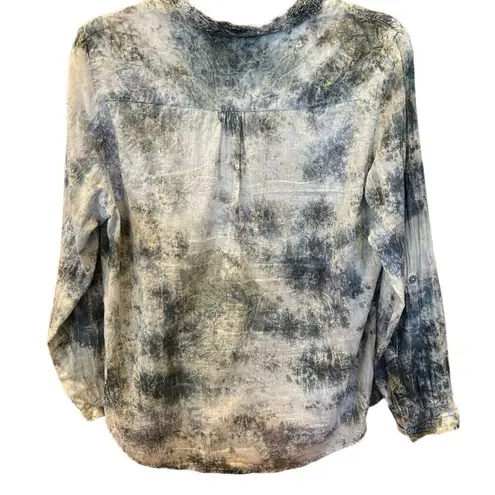 Vintage Goa Tie Dye Tunic with Floral Embroidery