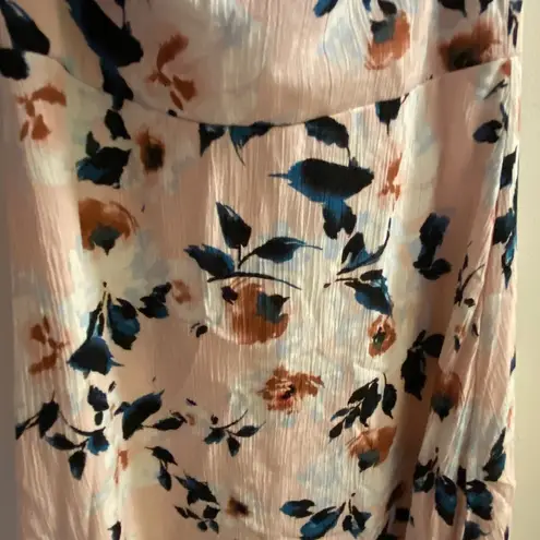 Gypsies & Moondust Womens Mini Dress M Medium Floral Peach & Navy Blue