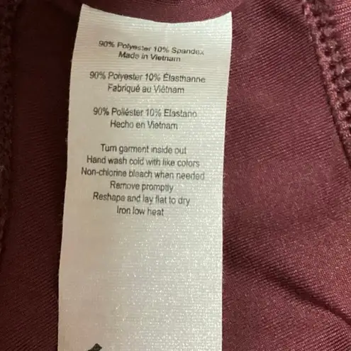 Alo Yoga Togetherness Red Cutout Back Ribbed Knit Padded Sports Bra Top Size S