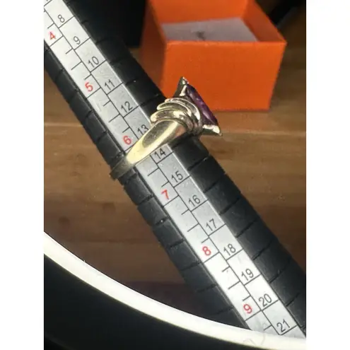 D'Joy Amethyst Goldtone Sterling Silver Ring