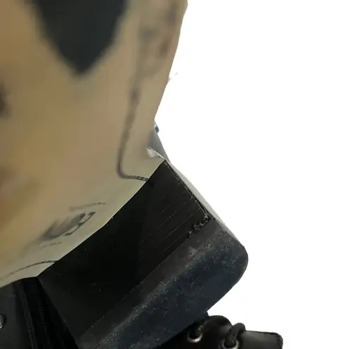 M4DE Black Leather Studded Mid Calf Boots, Sz 8