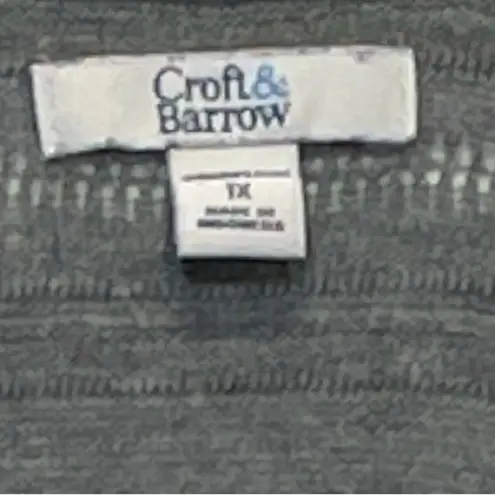 Croft & Barrow  Gray Open Front Draped Cardigan Plus Size 1X knit rayon