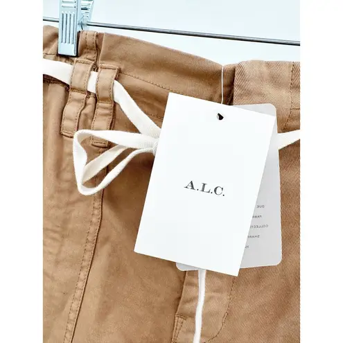 ALC Frank A.L.C. Augusta Shorts in Playa Brown Tan Tie Waist 8 NWT