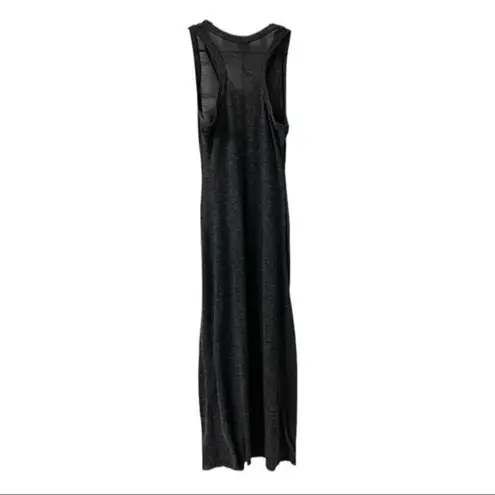 Robin K Sleeveless Midi Dress Sheer Swim Cover Up Size Small gray slip